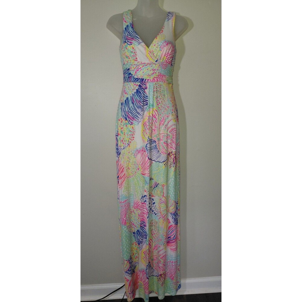 Lilly Pulitzer Maxi Dress Sloane Roar of the Seas Coral Womens XXS
